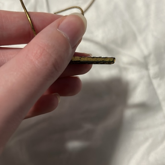 Elegant Gold Costume Necklace with Faux Diamonds - Picture 4 of 5